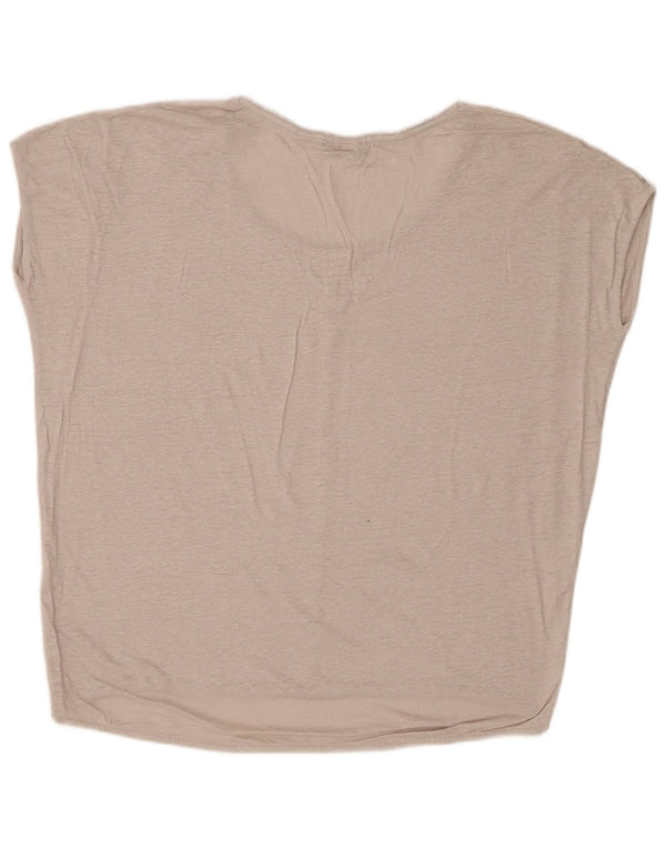 Massimo Dutti Dame Oversized Bluse Top UK 14 Medium Beige