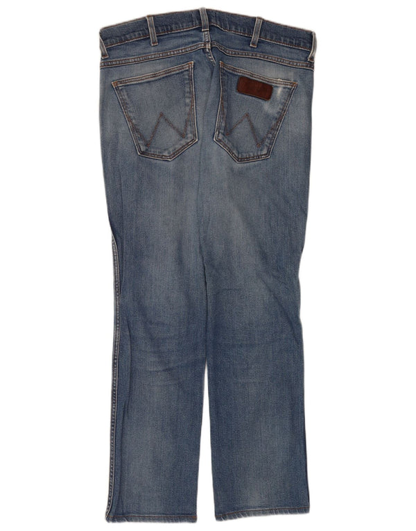 Wrangler Herre Greensboro Straight Jeans W33 L28 Blå Bomuld