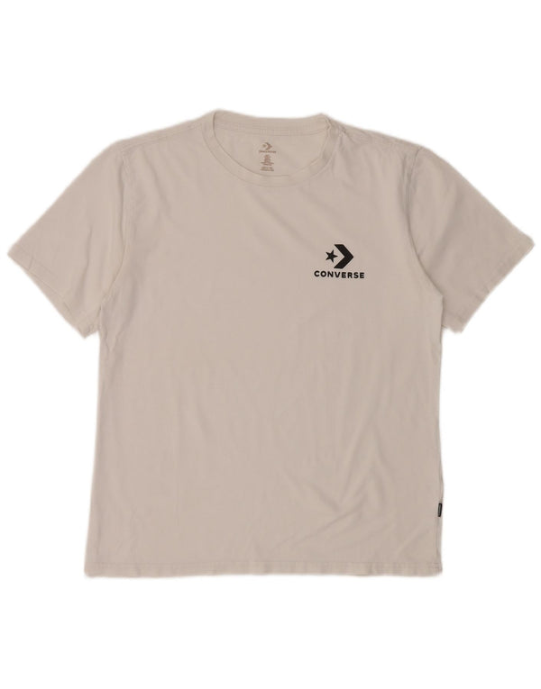Converse T-Shirt Top UK 14 Medium Hvid