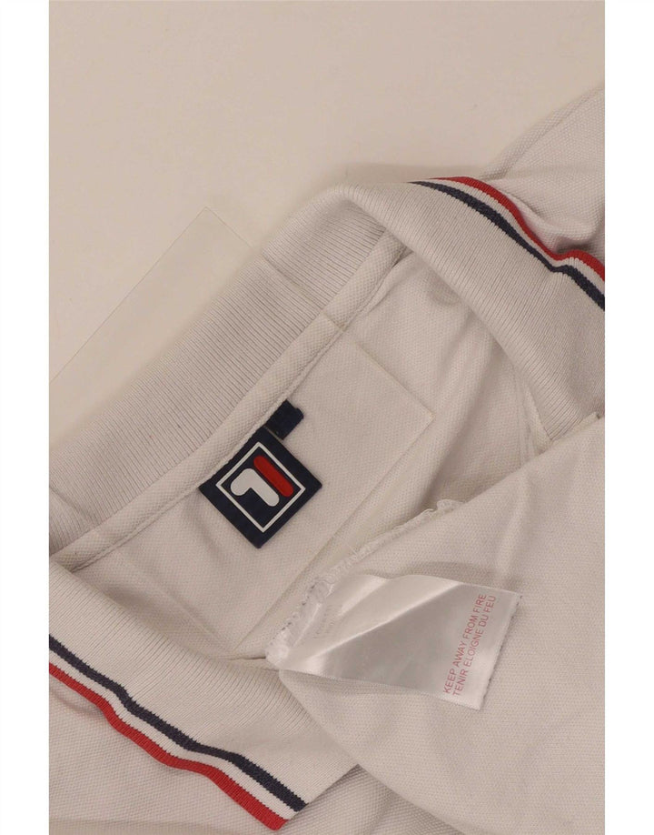 Fila Polo Shirt til mænd XL Hvid Bomuld