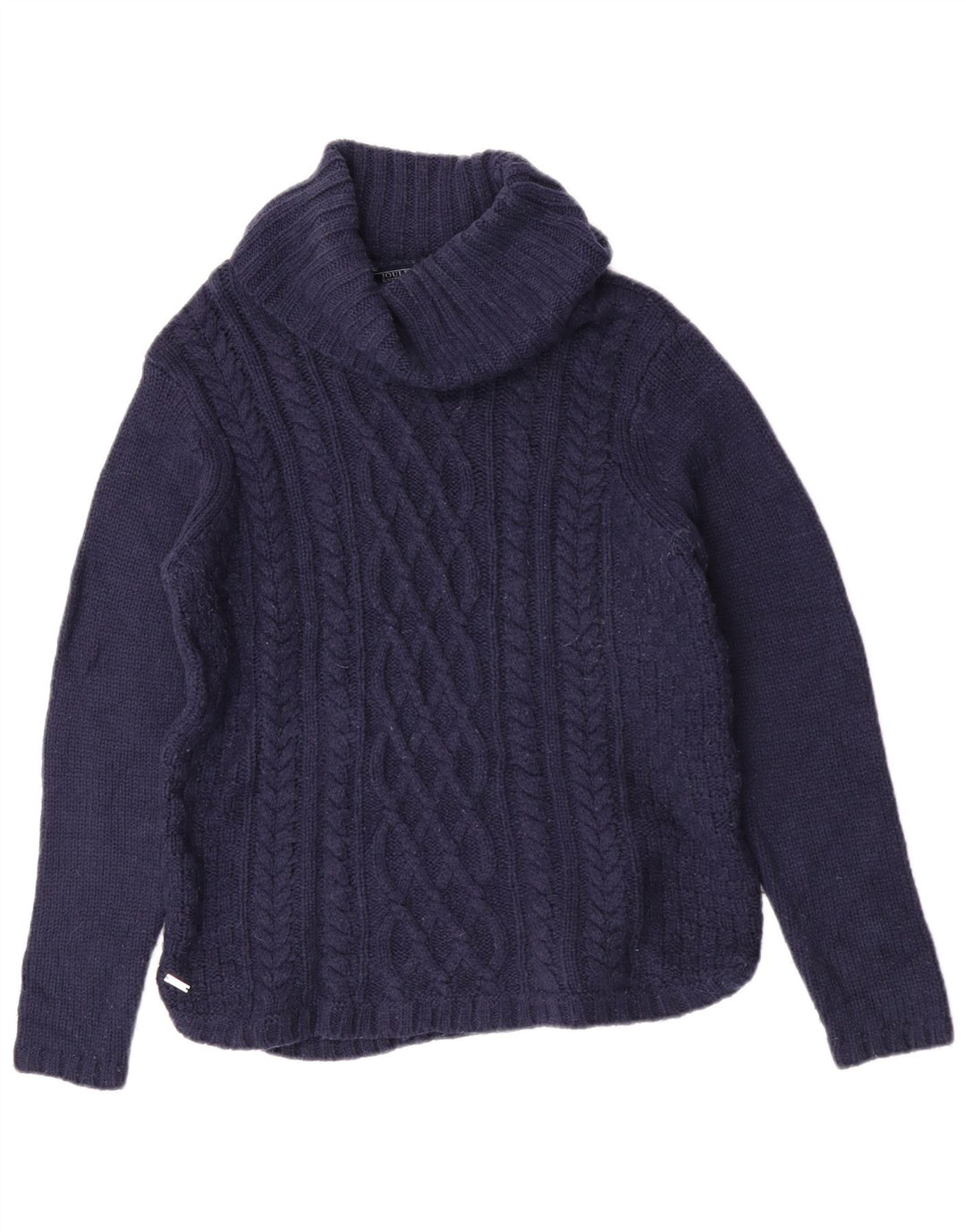 Joules Dame Roll Neck Jumper Sweater UK 12 Medium Navy Blue Akryl
