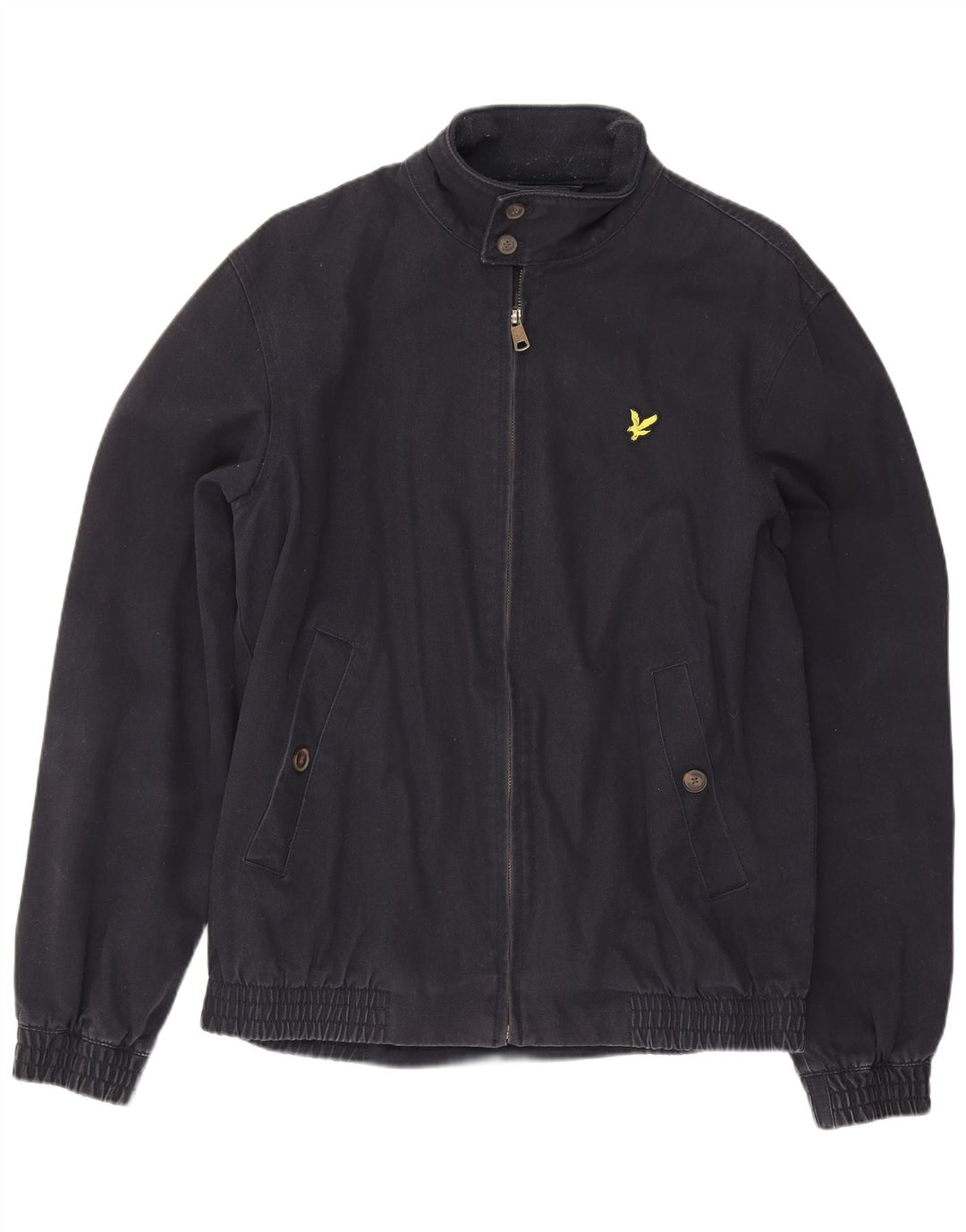 Lyle & Scott Herre Bomber Jacket UK 38 Medium Navy Blue Bomuld