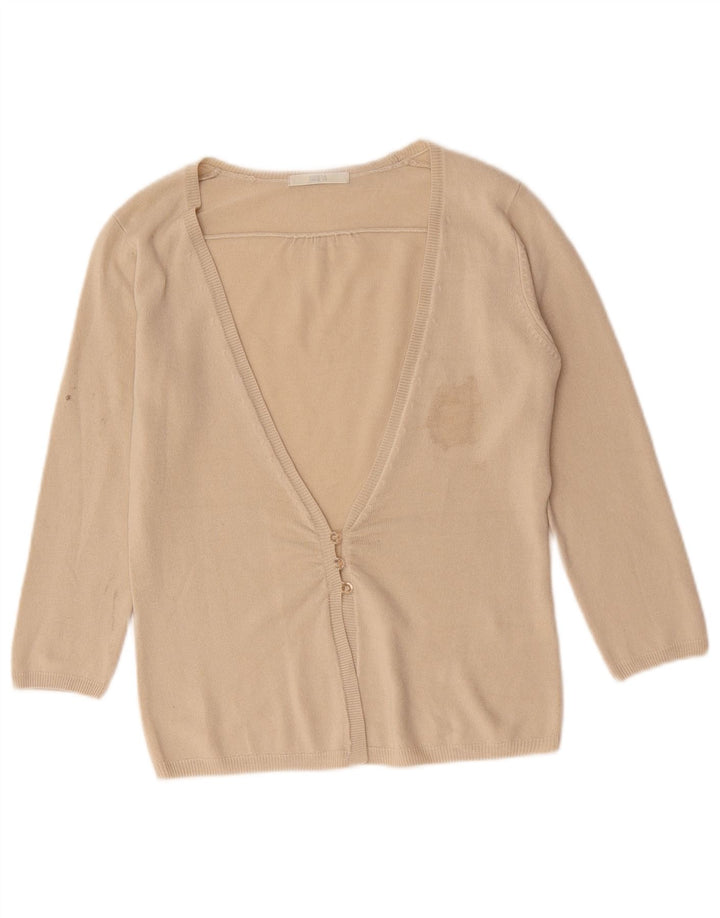 Marks & Spencer Dame Cardigan Sweater UK 10 Small Beige Acryl