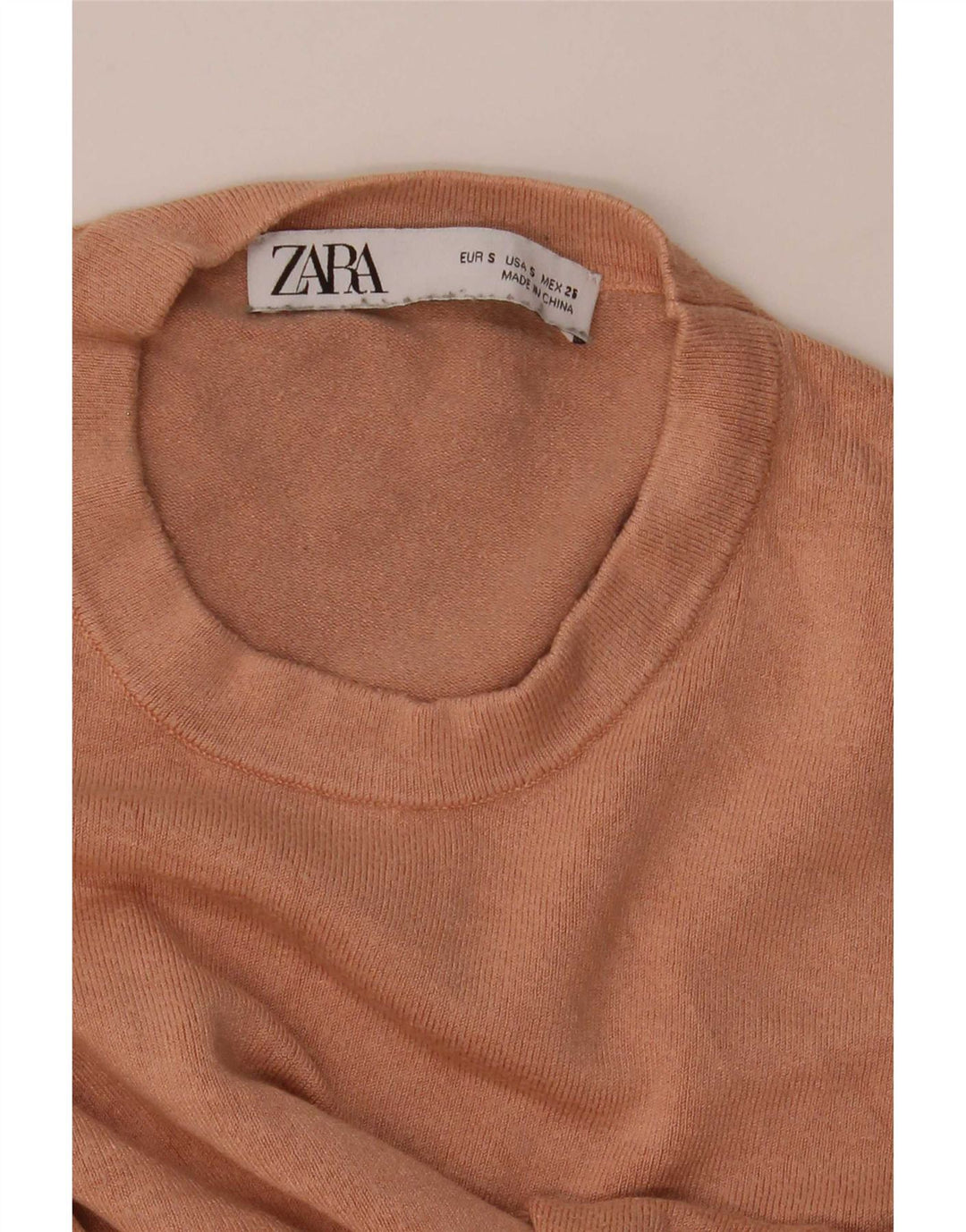 Zara Dame sweater med rund hals DK 8 Lille Brun