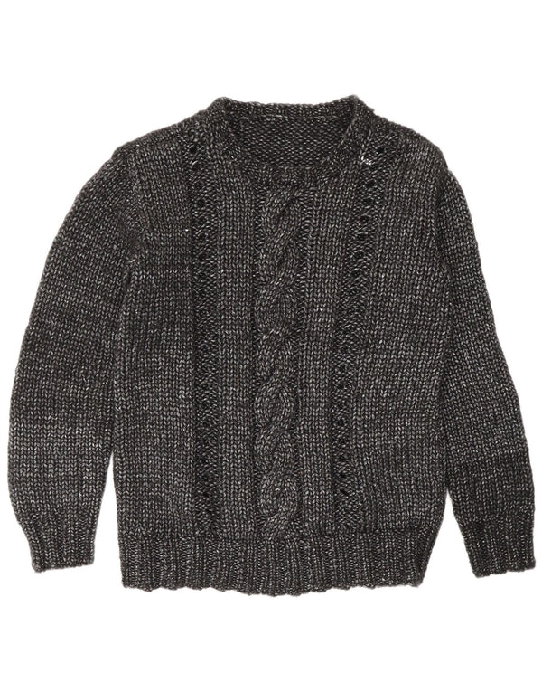 Vintage dame sweater med rund hals DK 16 stor grå