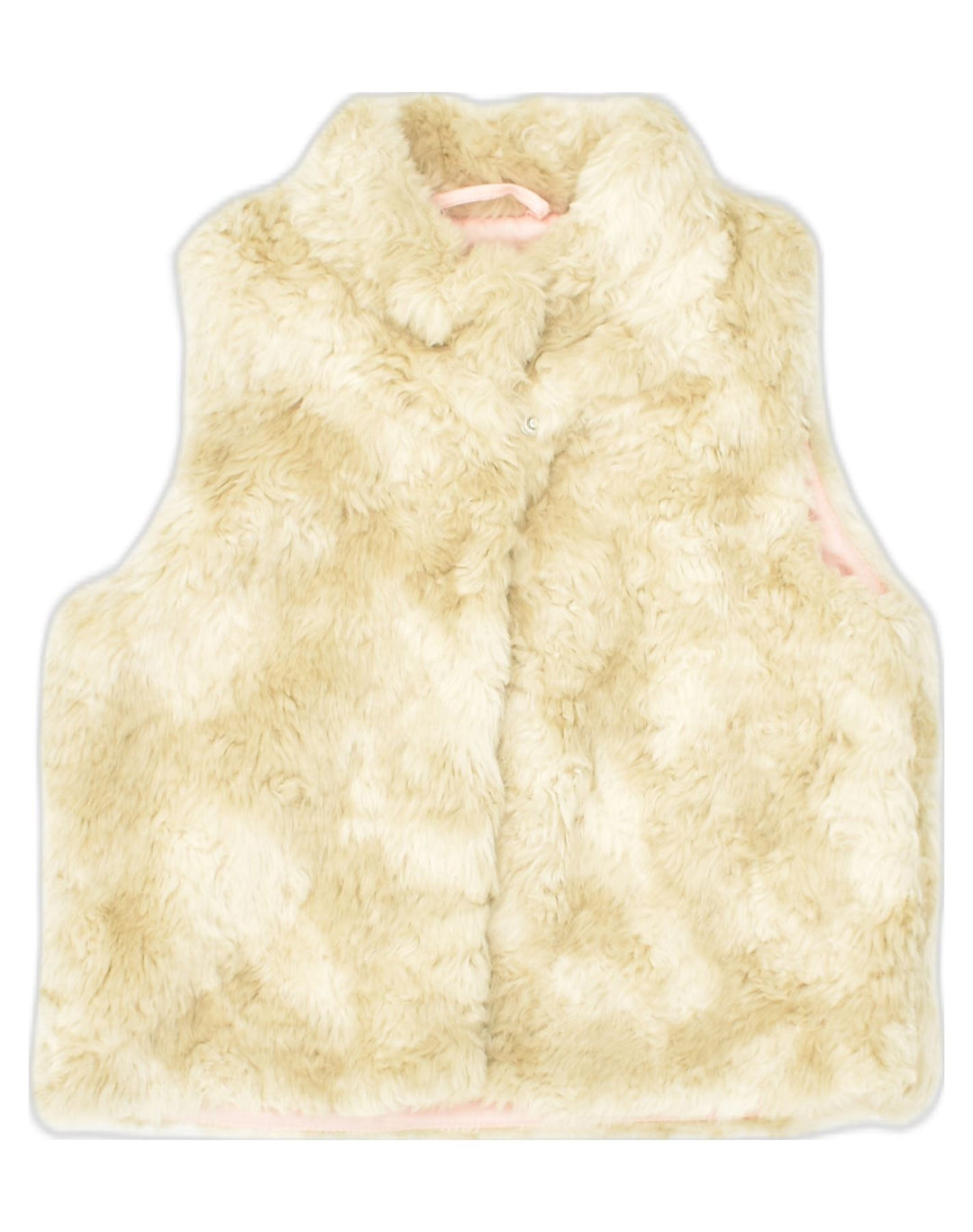 TOM TAILOR Girls Faux Fur Gilet 9-10 Years Beige Acrylic | Vintage Tom Tailor | Thrift | Second-Hand Tom Tailor | Used Clothing | Messina Hembry 