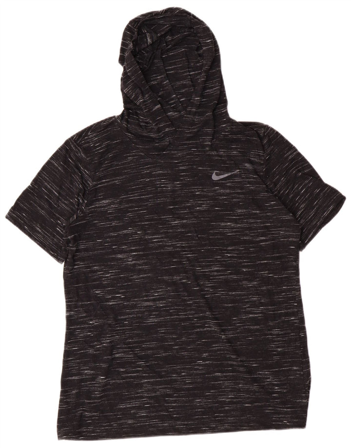 Nike T-shirt med hætte til kvinder DK 14 Medium Sort Flecked Polyester