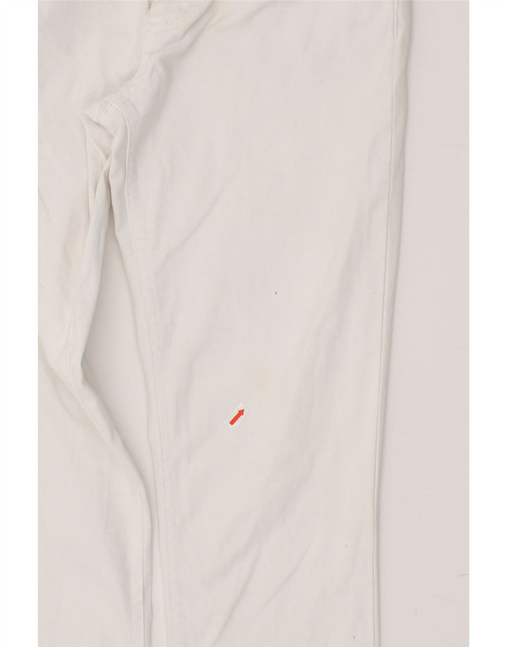 DICKIES Womens Slim Casual Trousers US 5 Medium W30 L33 White Cotton Vintage Dickies and Second-Hand Dickies from Messina Hembry 