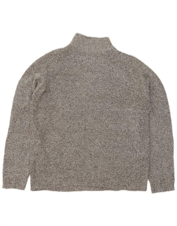Marks & Spencer Herre sweater med lynlåshals mellemgrå flækket