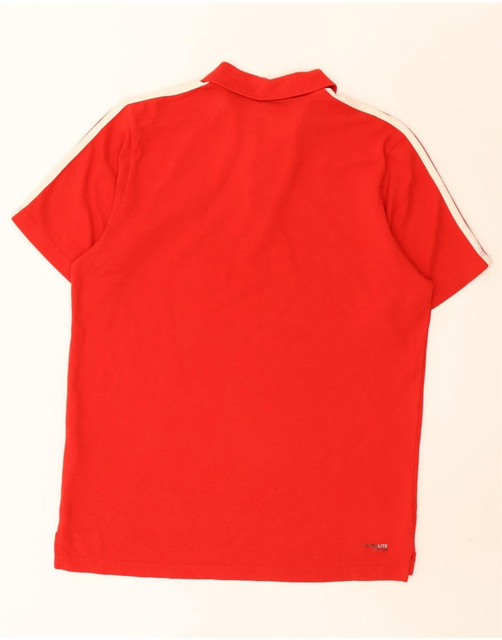 Adidas Herre Climalite Polo Shirt Stor Rød Bomuld