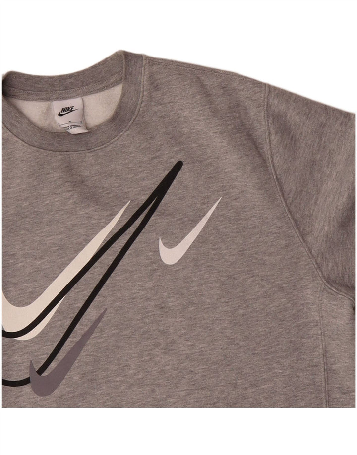 Nike Herre grafisk sweatshirt Jumper Medium Grå Bomuld
