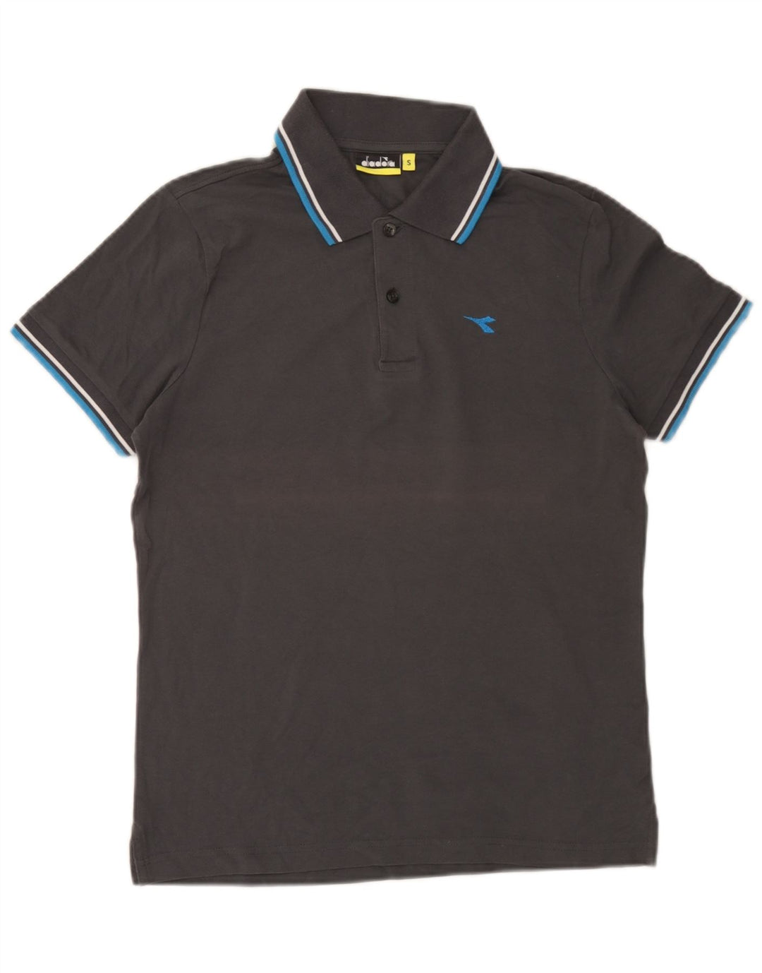 Diadora herre poloshirt lille grå stribet bomuld