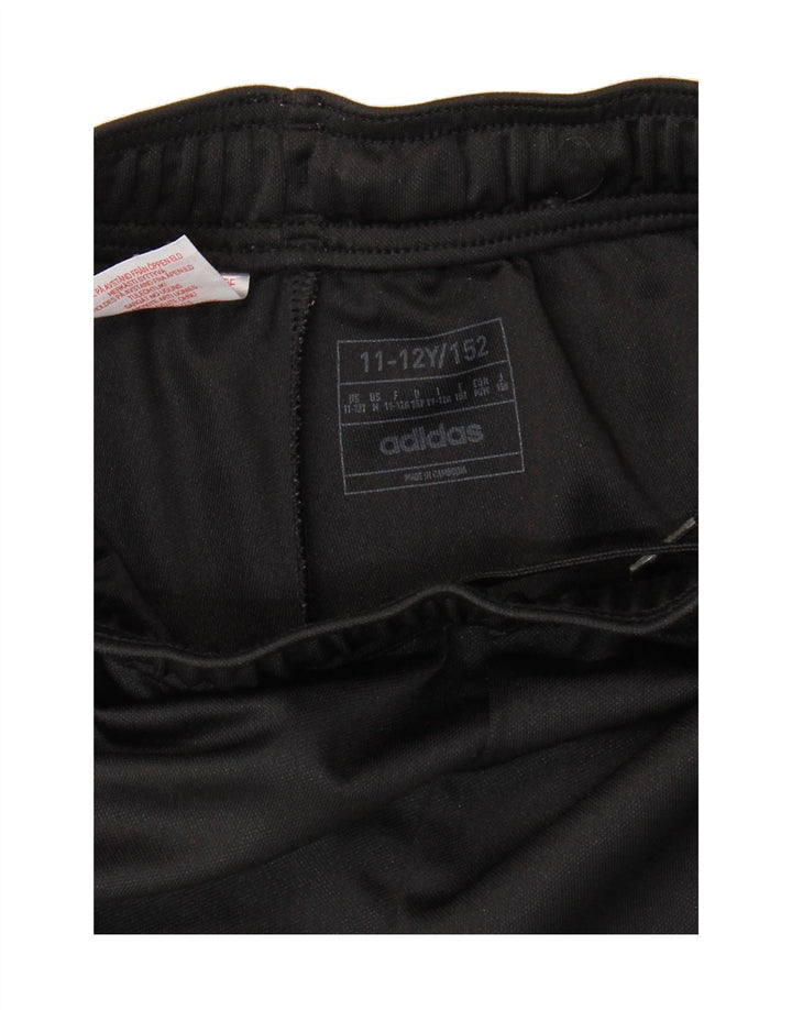 ADIDAS Boys Tracksuit Trousers 11-12 Years  Black Polyester Vintage Adidas and Second-Hand Adidas from Messina Hembry 