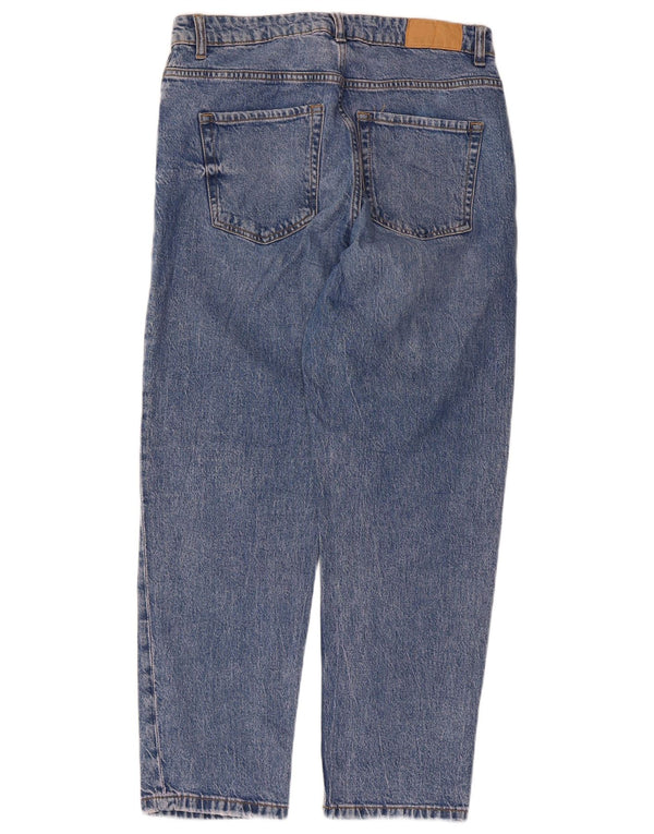 Zara Dame Højtaljede tilspidsede Jeans EU 42 Large W32 L27 Blå