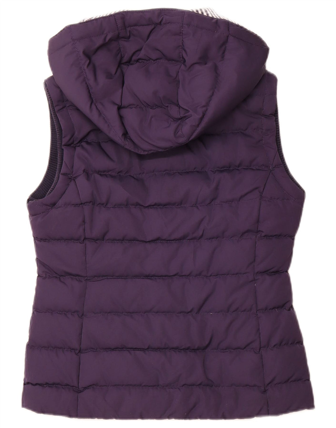 JACK WILLS Dame hætte polstret Gilet UK 10 Small Navy Blue Polyester