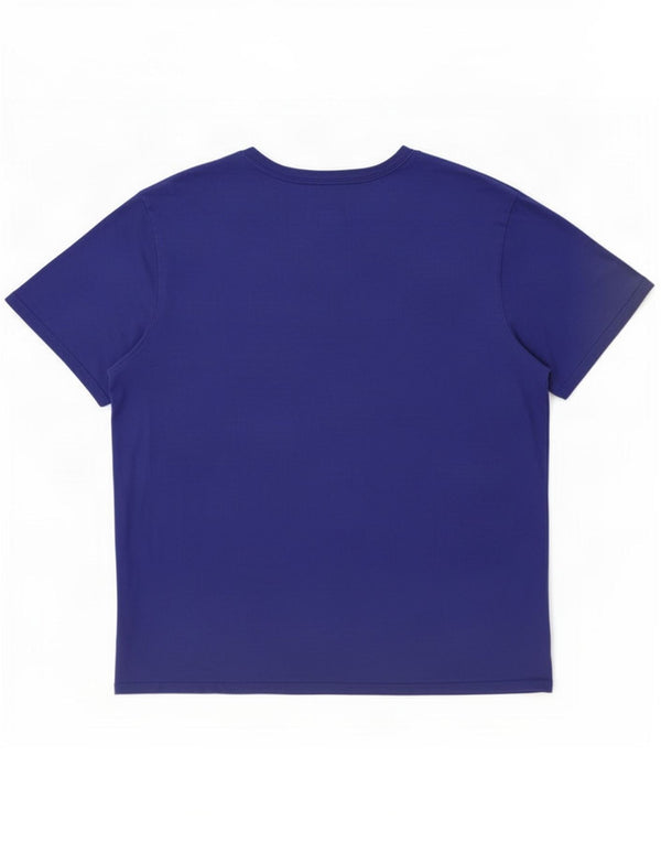 Nike Herre Athletic Cut Grafisk T-Shirt Top XL Blå Bomuld