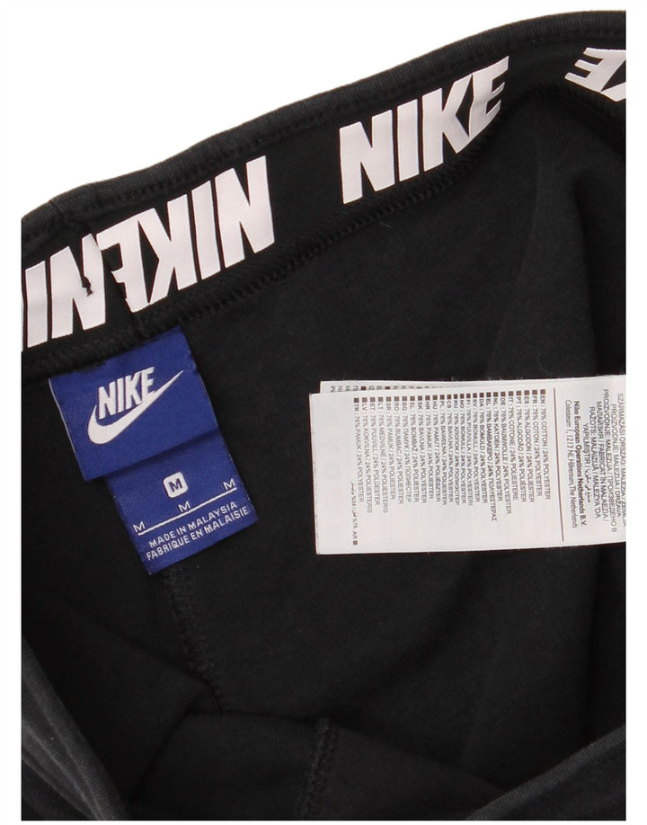 Nike Dame Capri Træningsdragt Bukser UK 14 Medium Sort Bomuld