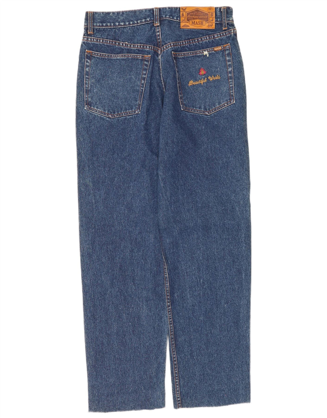 Mash Dame Straight Jeans W34 L31 Blå Bomuld