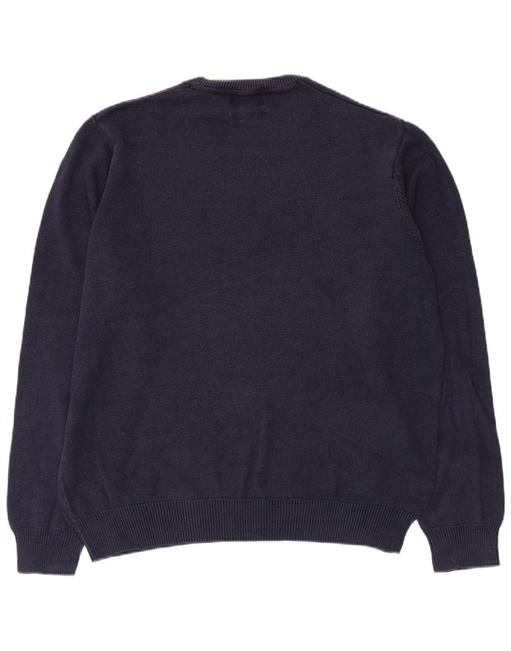 Marks & Spencer Herre sweater med rund hals, medium marineblå bomuld