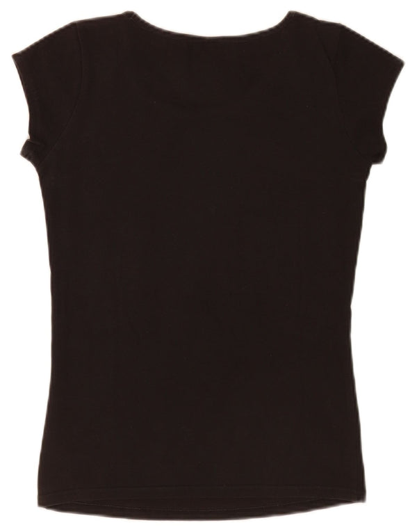 Nike grafisk T-shirt top til kvinder DK 10/12 Medium Sort