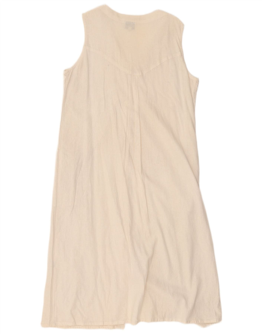 Marila Dame Ærmeløs Shift Dress UK 14 Medium White Linen