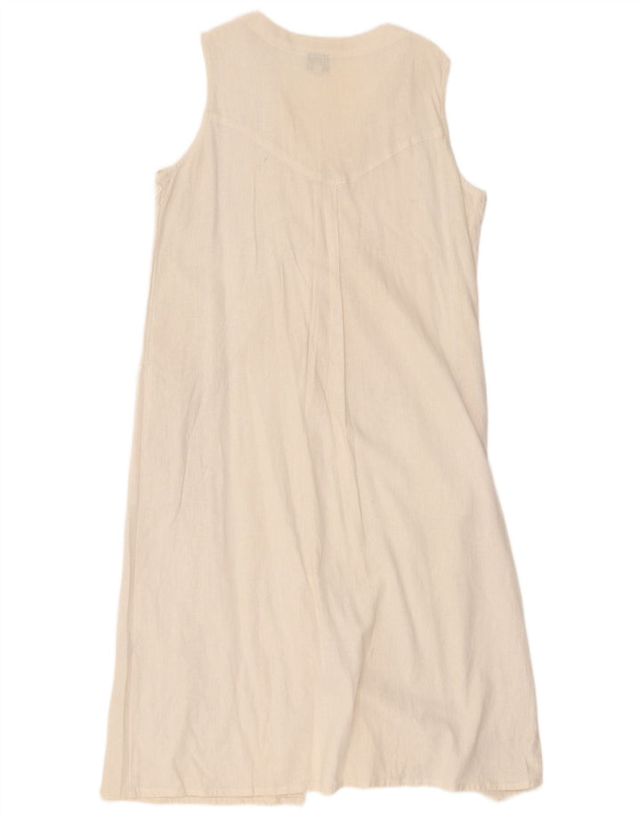 Marila Dame Ærmeløs Shift Dress UK 14 Medium White Linen