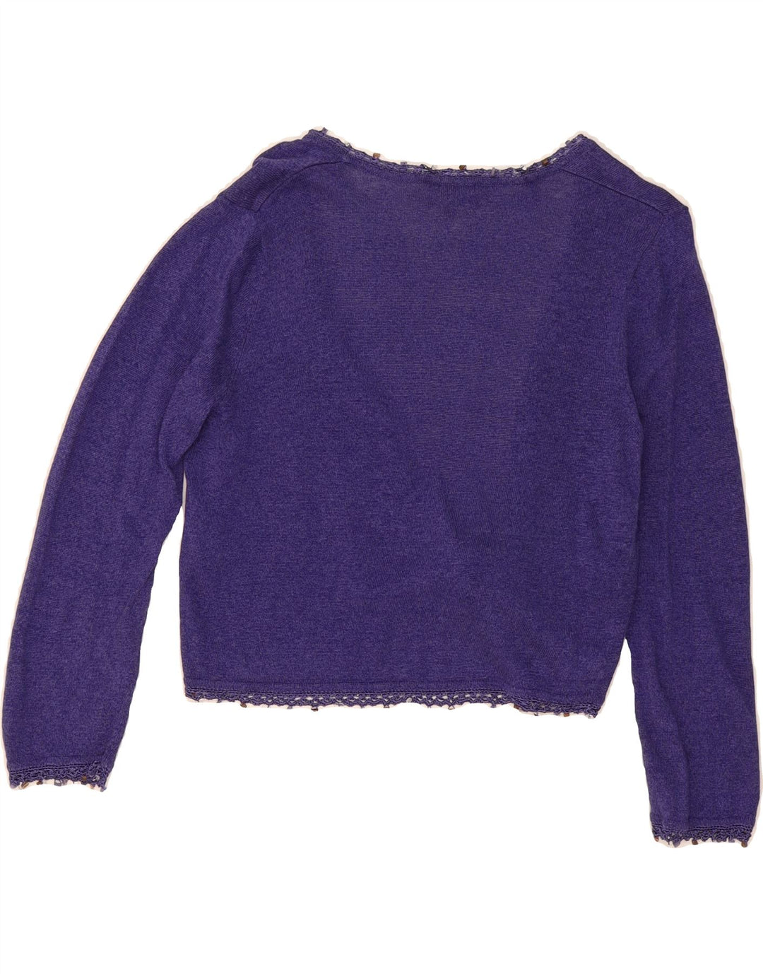 PHASE EIGHT Womens Front Tie Cardigan Top UK 12 Medium Purple Linen Vintage Phase Eight and Second-Hand Phase Eight from Messina Hembry 