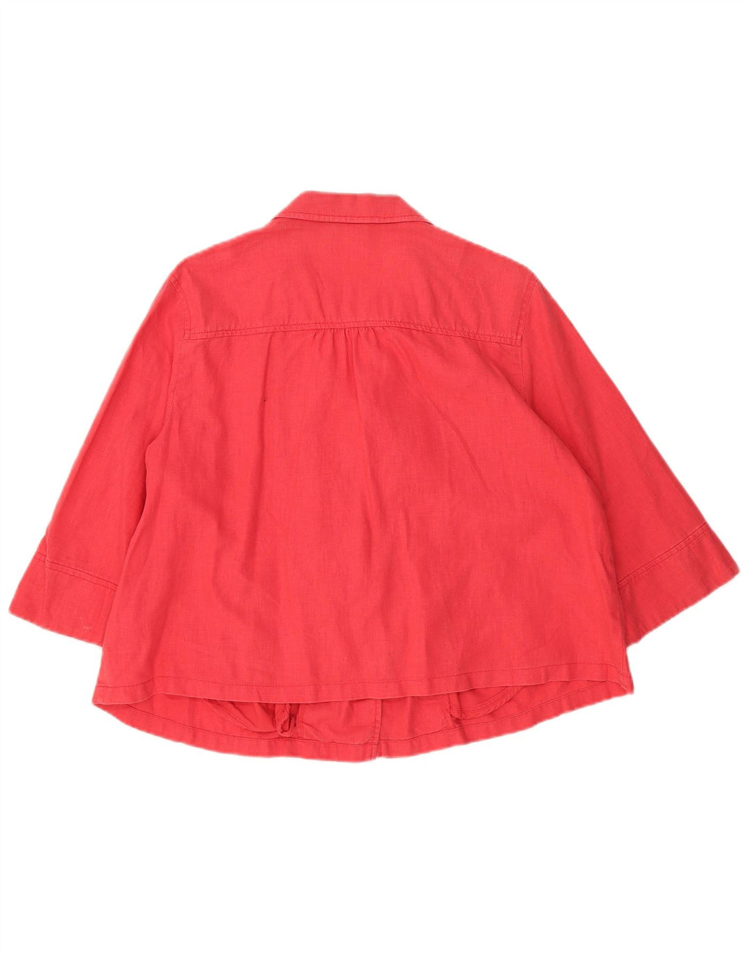 Marks & Spencer 3/4 ærmer 1-knaps blazerjakke til kvinder, UK 18 XL rød hør