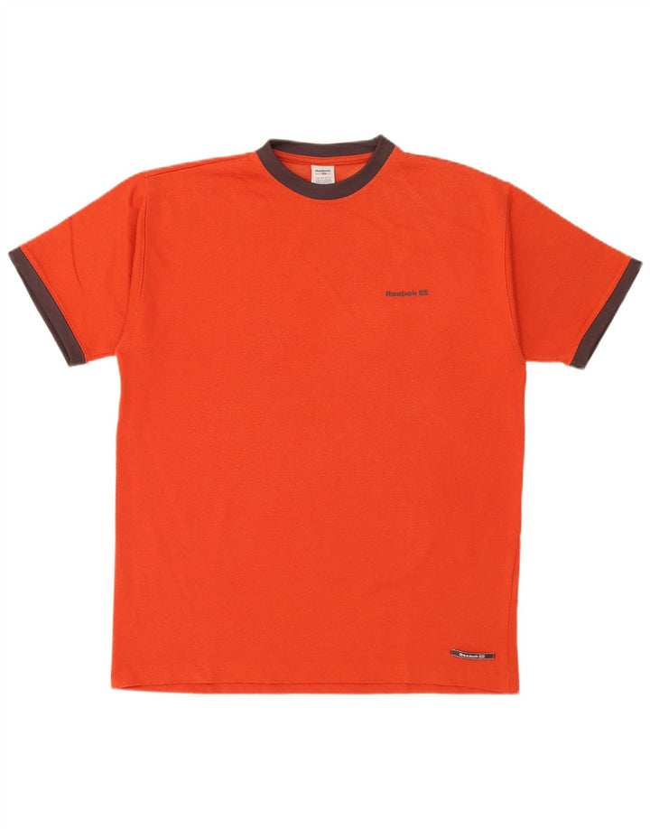 Reebok Herre T-Shirt Top Stor Orange Bomuld
