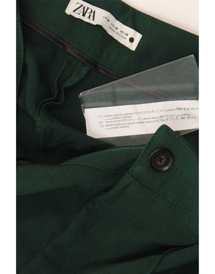 Zara Lige Casual Bukser Medium W28 L32 Grøn Polyester