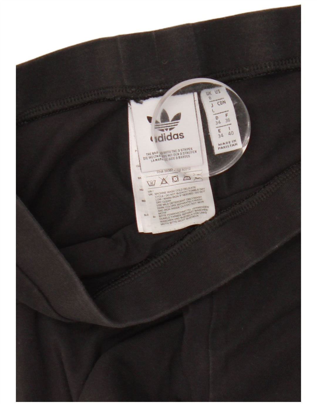 Adidas Dame Leggings UK 8 Small Black Bomuld
