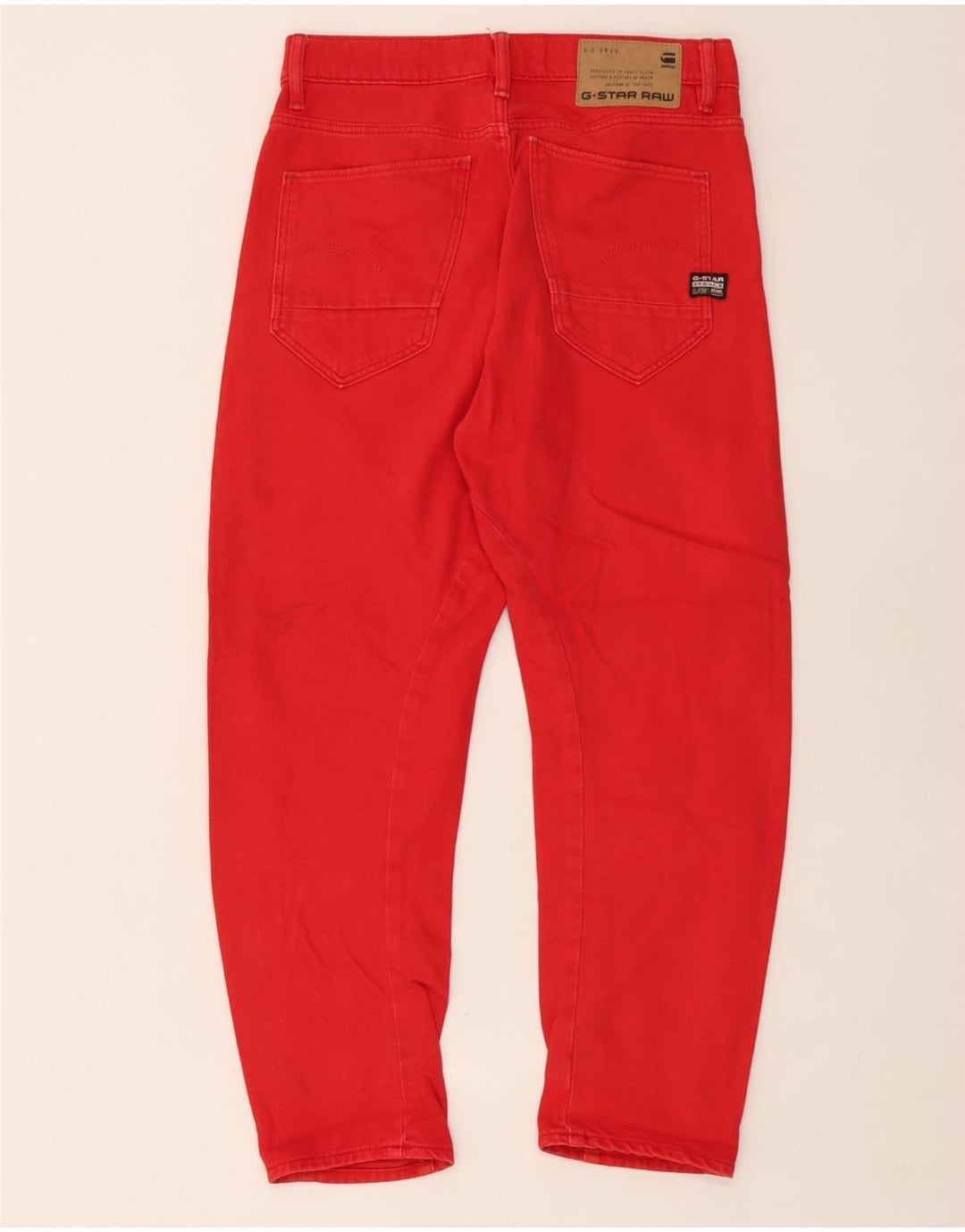 G-Star Herre 3D Arc Cropped Jeans W25 L25 Rød Bomuld