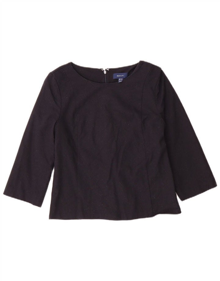 GANT Dame 3/4 ærmet bluse Top UK 6 XS Navy Blue