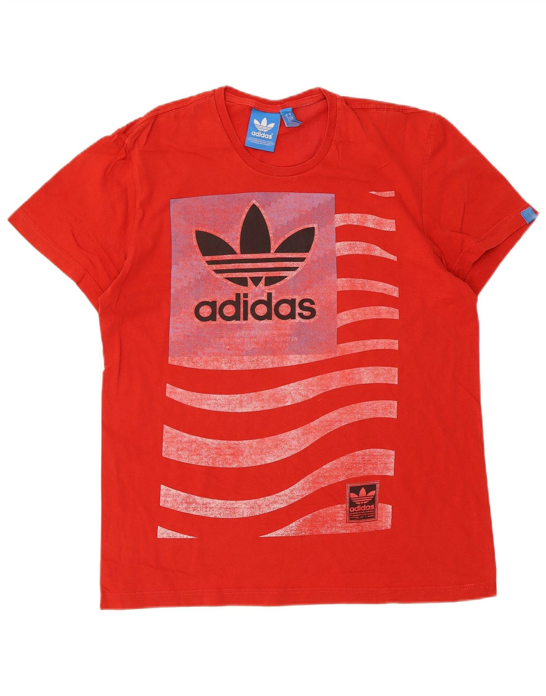 Adidas Herre grafisk T-shirt Top Medium Rød