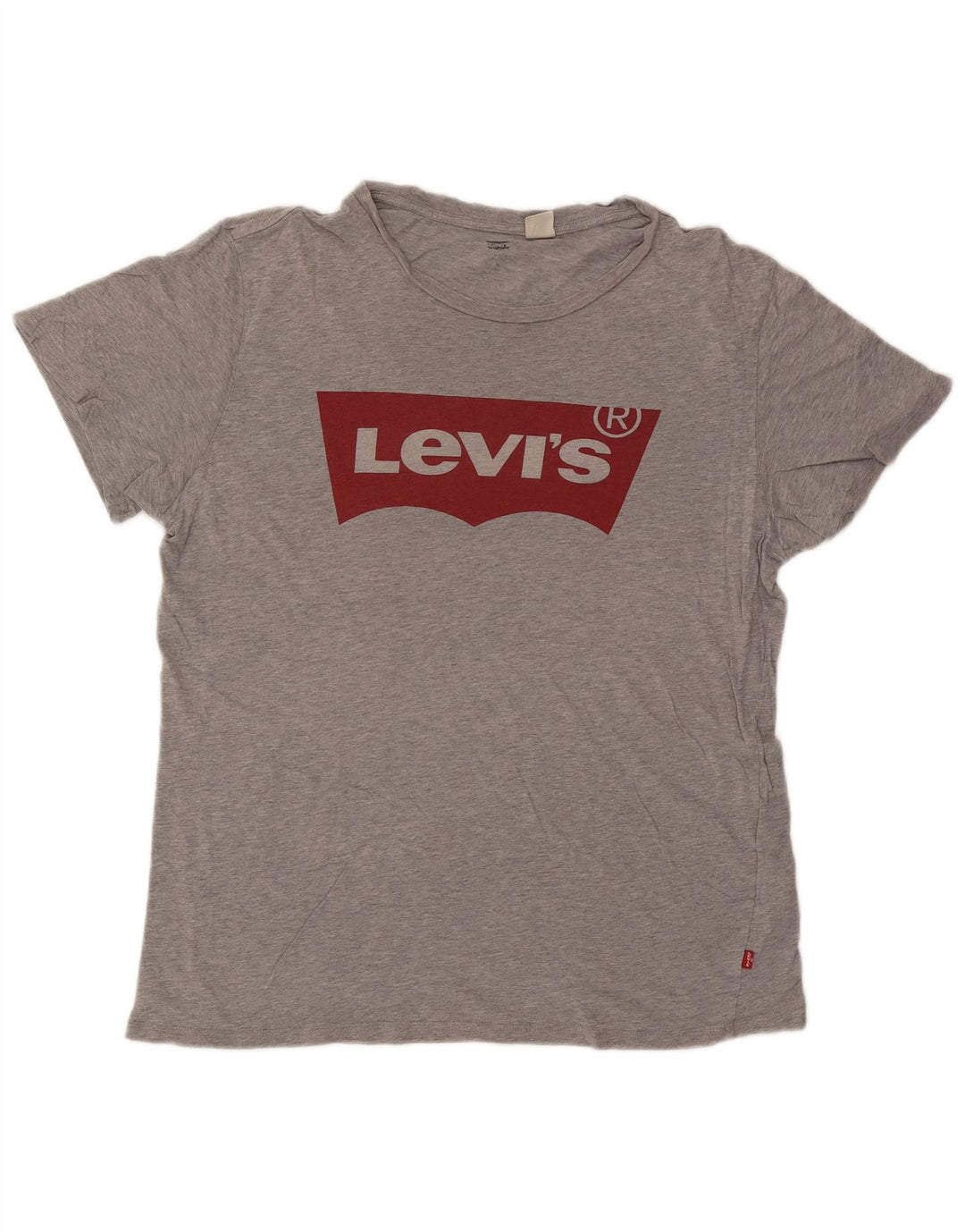 Levi's Herre grafisk T-shirt Top XL Grå Flecked Bomuld