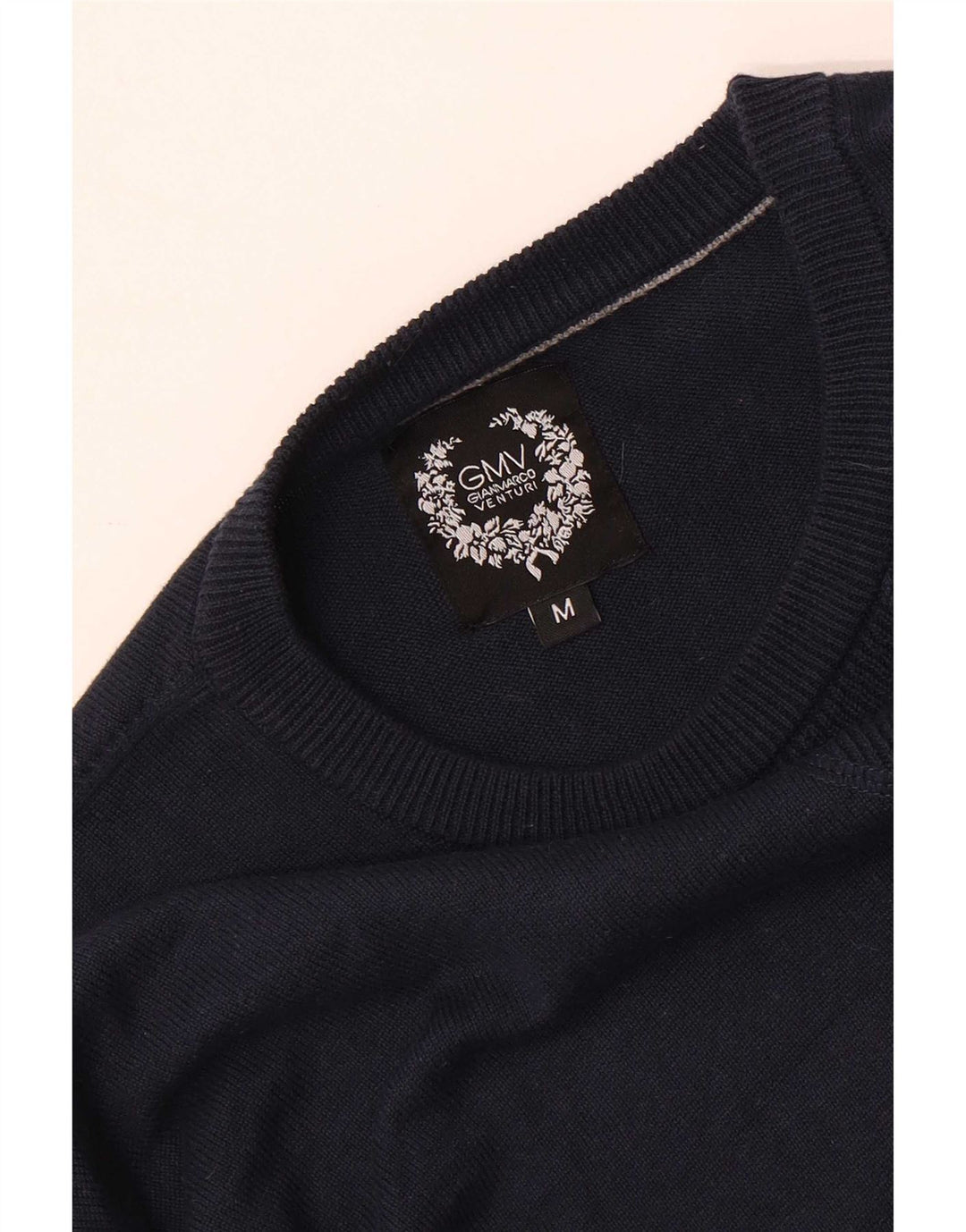 Gianmarco Venturi Herre Crew Neck Jumper Sweater Medium Navy Blue