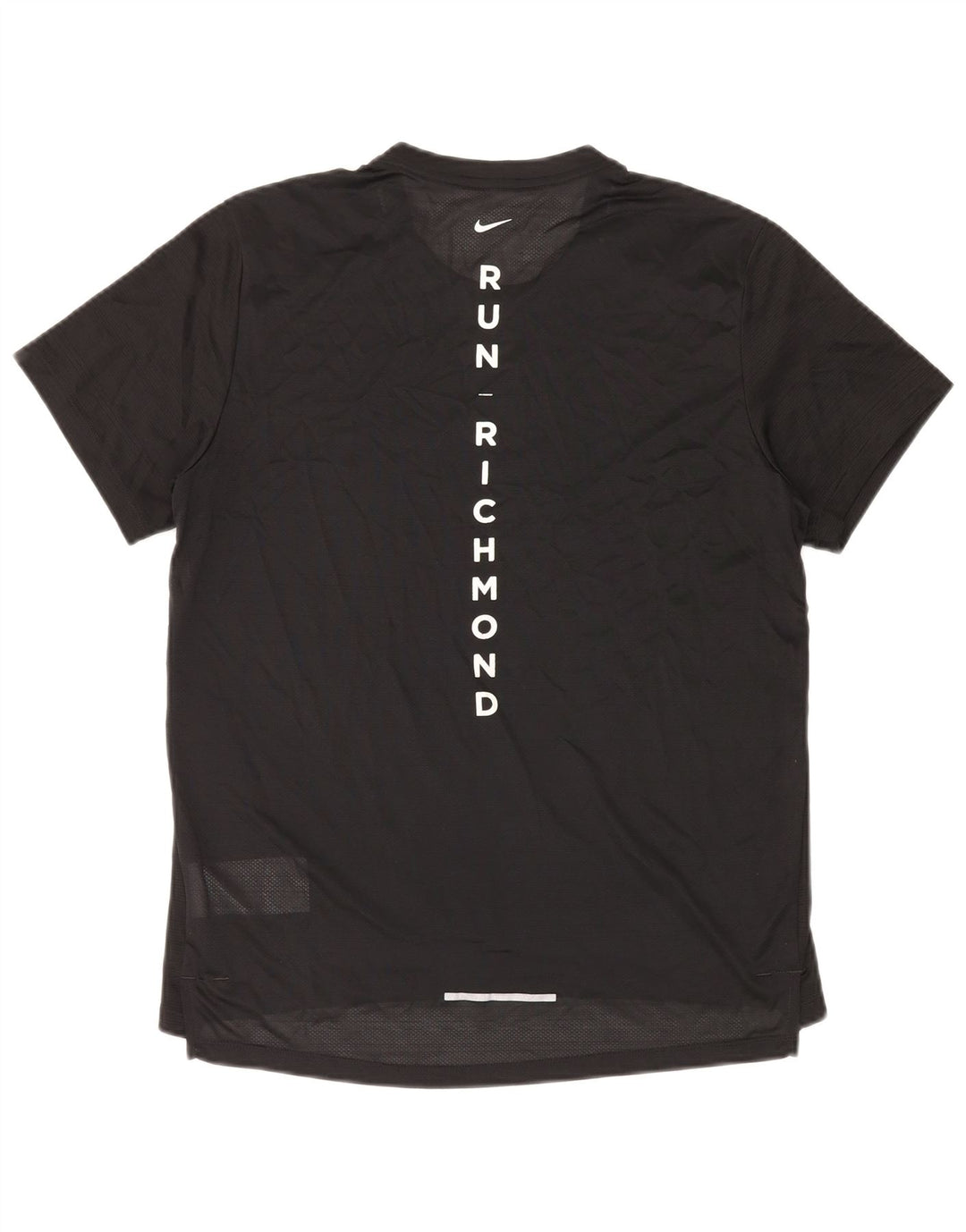 NIKE Dri Fit grafisk T-shirt top mellem sort polyester