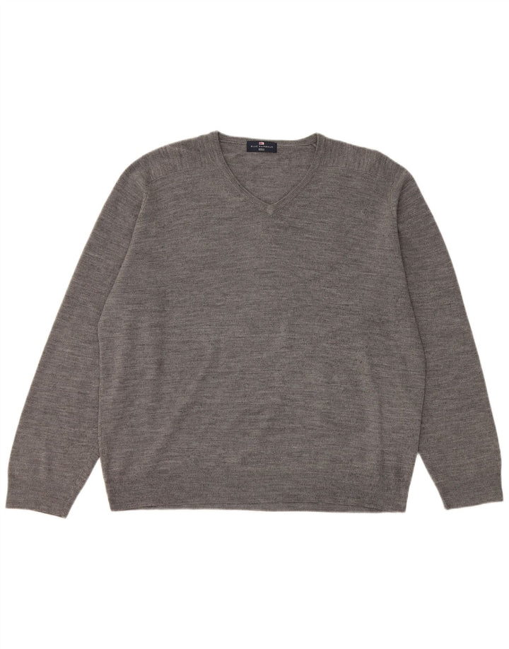 Marks & Spencer Herre V-hals sweater XL Grå Akryl