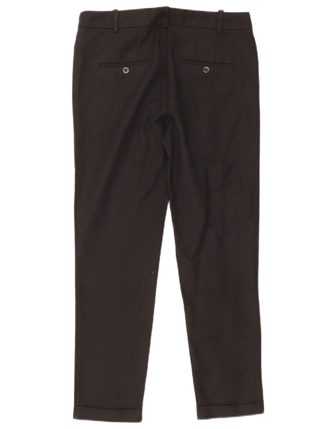Zara Dame Slim Cropped Trousers EU 38 Small W28 L25 Black