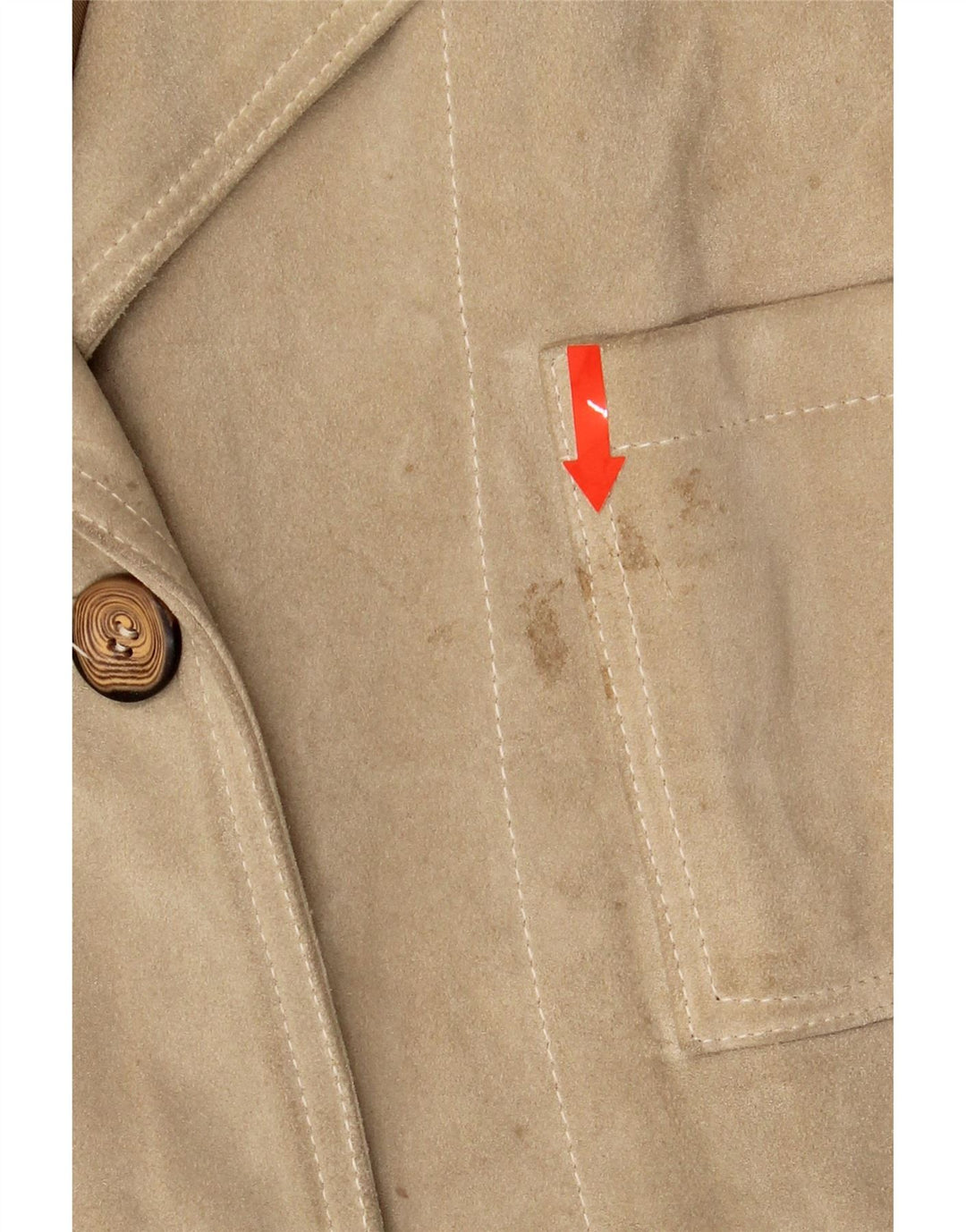 VINTAGE Womens Overcoat UK 16 Large Beige Vintage Vintage and Second-Hand Vintage from Messina Hembry 