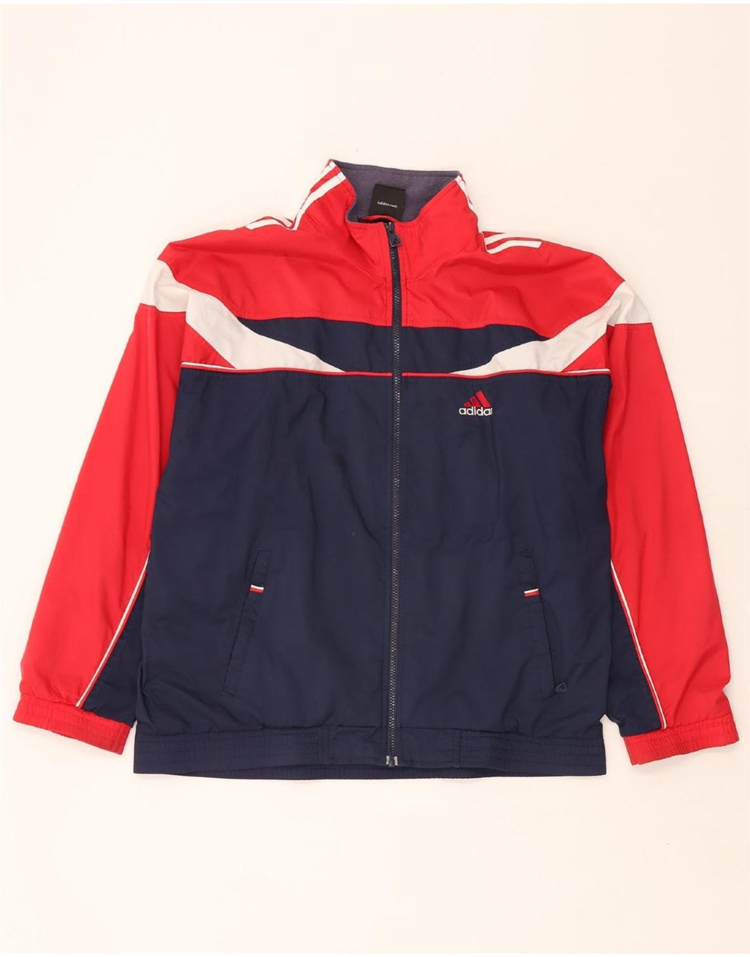 Adidas Træningsdragt til mænd Topjakke UK 38/40 Medium Navy Blue Colourblock