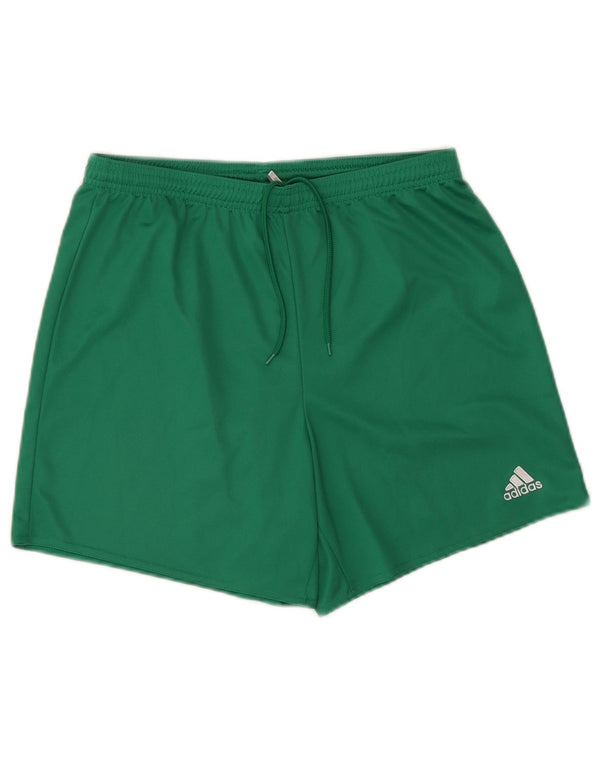 Adidas Womens Climalite Sportshorts UK 12/14 Medium Green Polyester