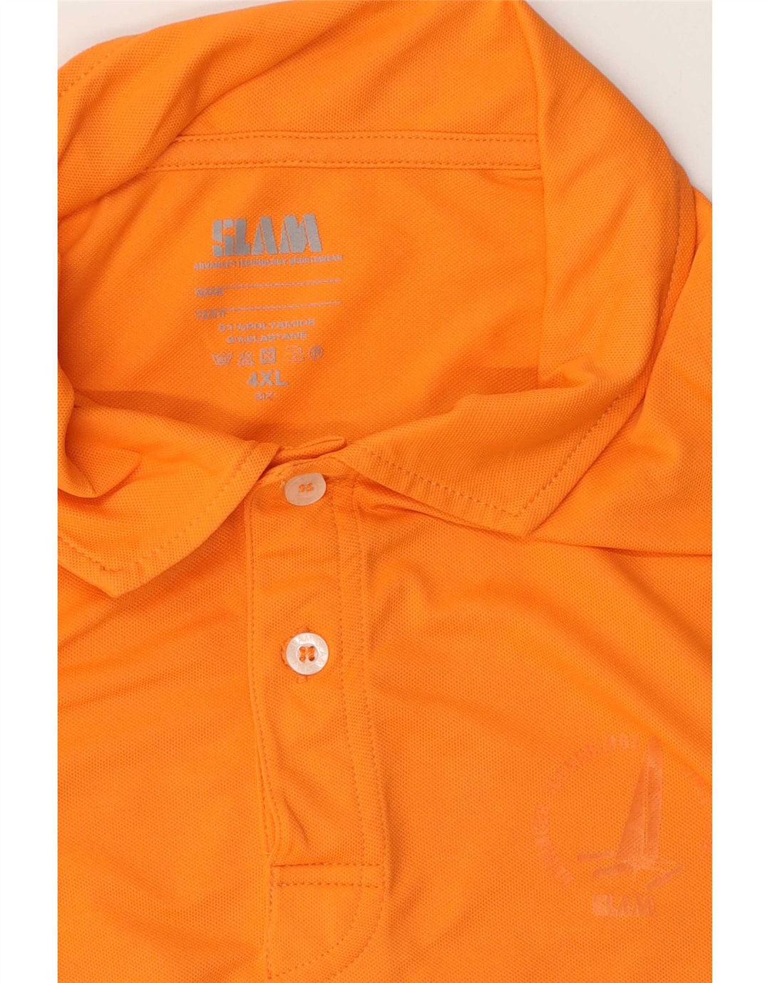 Slam herre poloskjorte 4XL orange polyamid