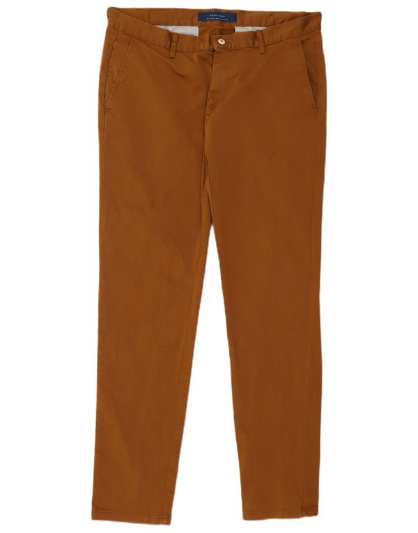 Zara Herre Slim Chino Bukser EU 44 Large W34 L30 Brun