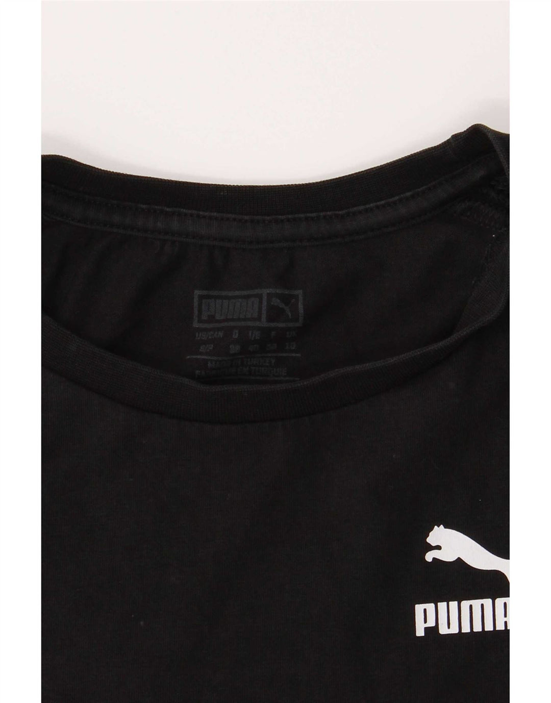 Puma Dame Crop Top Langærmet UK 10 Lille Sort