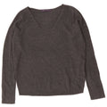 Marks & Spencer Dame V-hals sweater UK 8 Small Grå Akryl