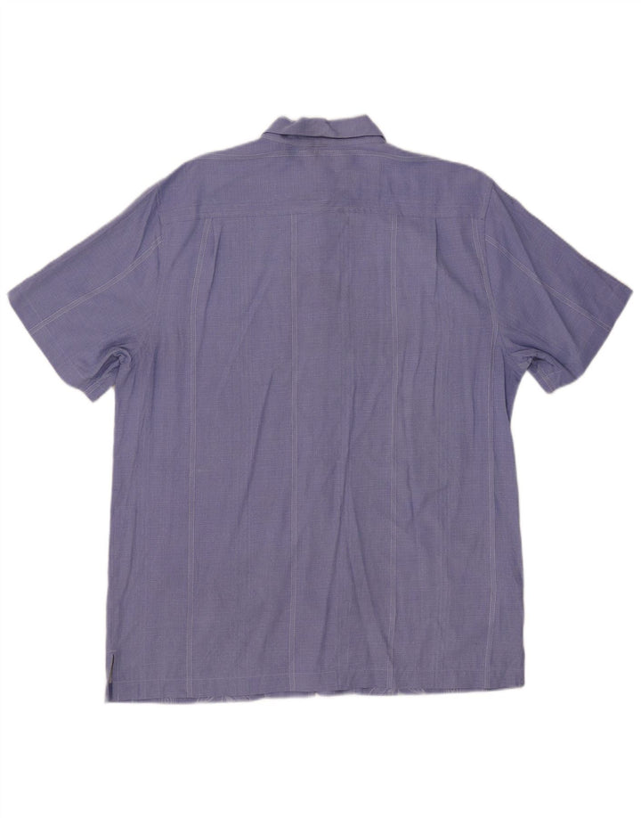 Tommy Bahama Kortærmet Herreskjorte Large Blue Floral Silke