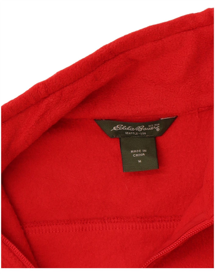 Eddie Bauer Dame Fleece Gilet UK 14 Medium Rød Polyester