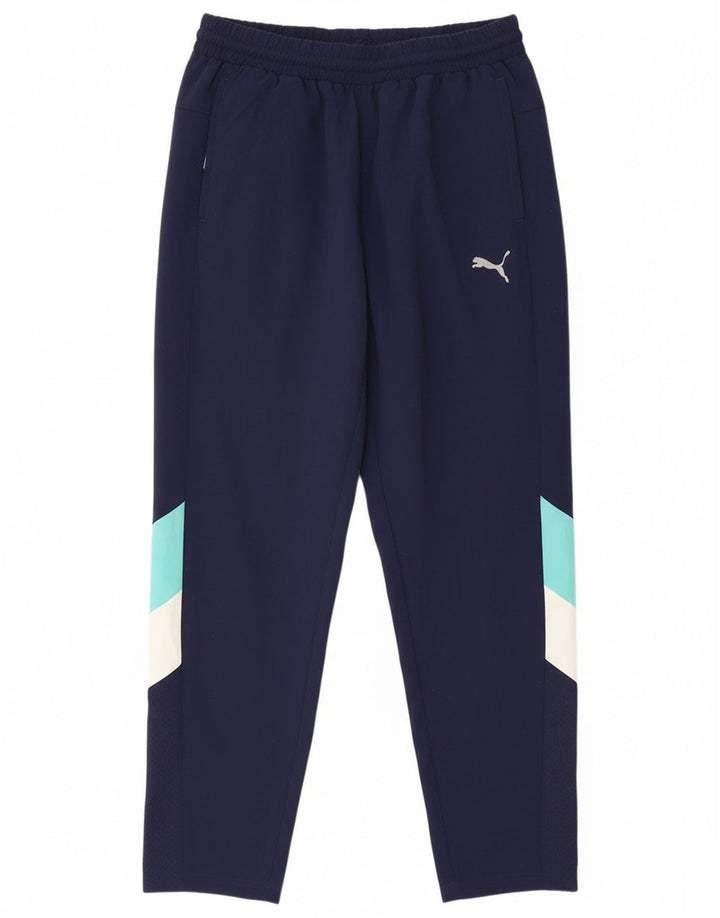 Puma Herre træningsdragt Bukser Large Navy Blue Colourblock Polyester