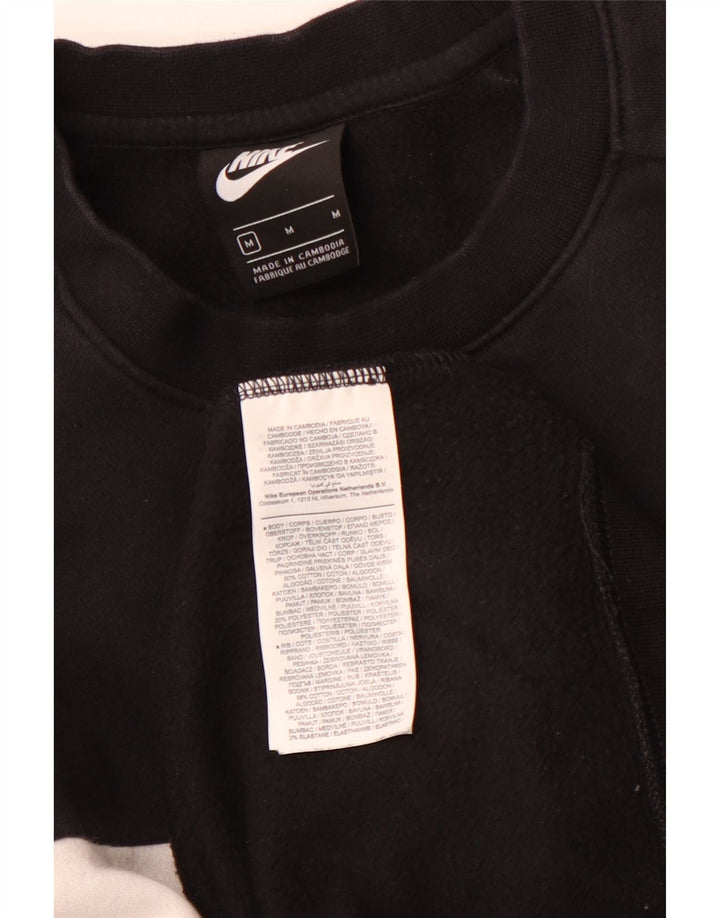 NIKE grafisk sweatshirt til mænd Medium Sort Colourblock Bomuld
